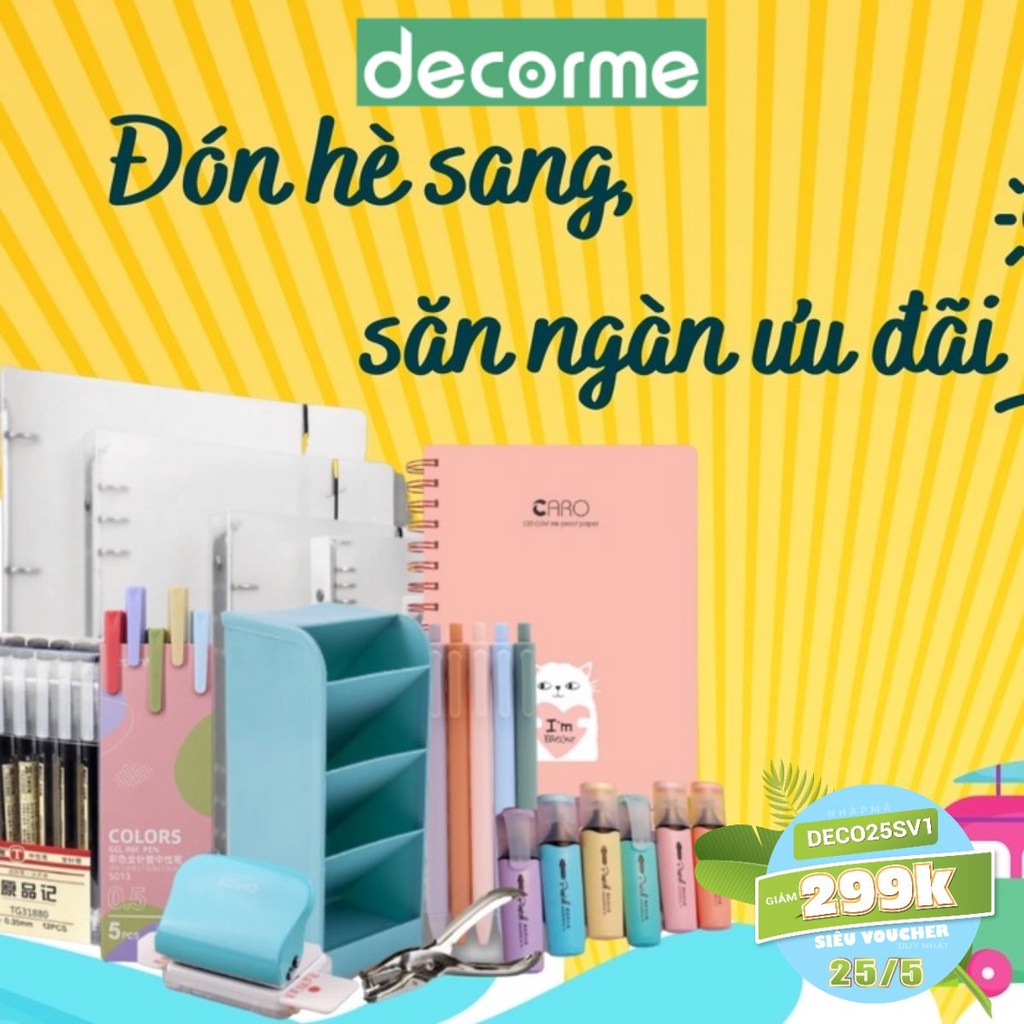 Combo theo khách đặt DecorMe sổ còng văn phòng phẩm L02