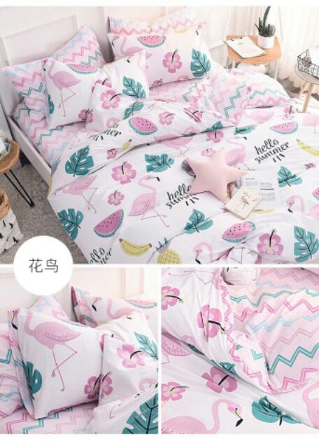 Trọn bộ chăn ga gối Poly nhập cao cấp