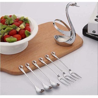 Bộ đựng thìa dĩa và ống cắm thiên nga