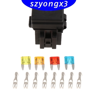 HEATWAVE Bộ Hộp Cầu Chì 4 Cổng + 1 Rơ Le Cho Xe Tải / Suv / Trai / Rv