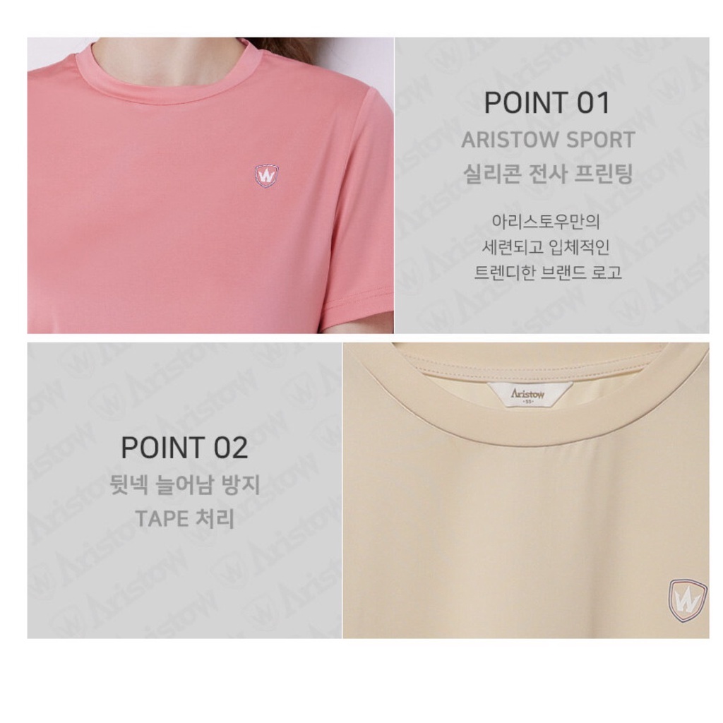 Áo thun nữ xuất xịn Aristow Sport vải cotton dày dặn siêu thoáng mát.Áo phông tay lỡ cổ tròn basic thời trang Hàn Quốc D