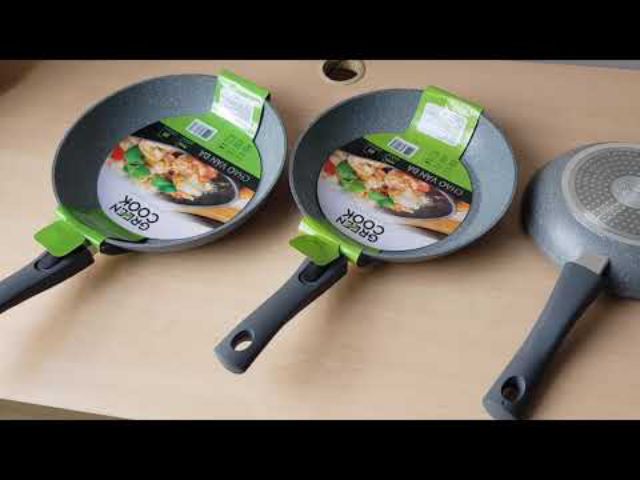 Combo 2 chảo đá sâu lòng 24_26cm DÙNG ĐƯỢc BẾP TỪ Green cook