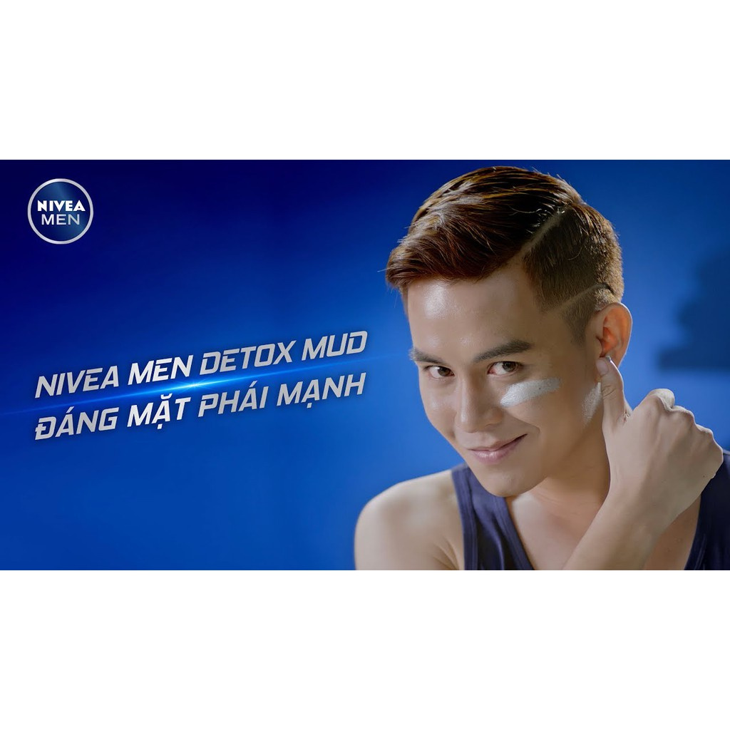 Sữa Rửa Mặt NIVEA MEN Bùn Khoáng Giúp Sáng Da & Mờ Thâm Mụn - NIVEA MEN Detox Mud EXTRA WHITE 100g