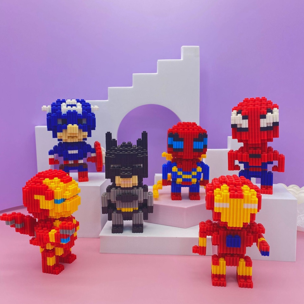 Đồ chơi lắp ráp, đồ chơi lắp ghép 3D nhân vật hoạt hình, hoạt hình kích thước nhỏ