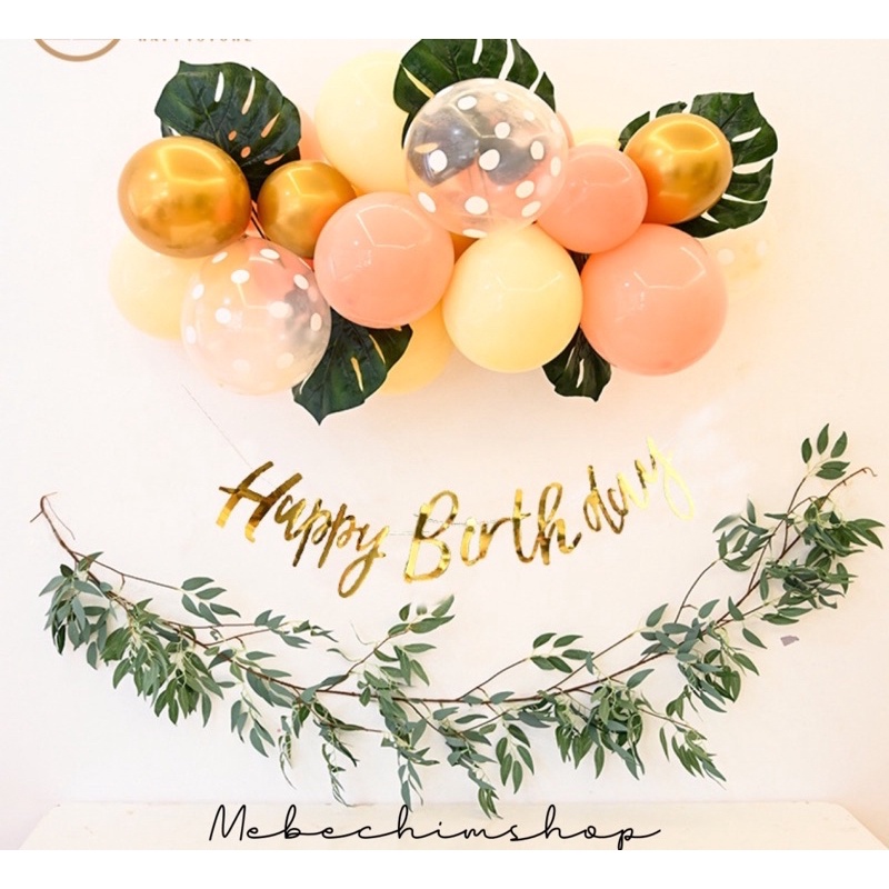 Set bóng bay trang trí sinh nhật phong cách Hàn Quốc MK888