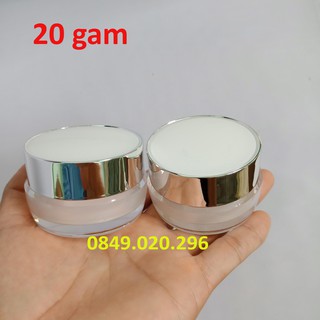 Lọ chiết mỹ phẩm 20 gam cao cấp màu Trắng