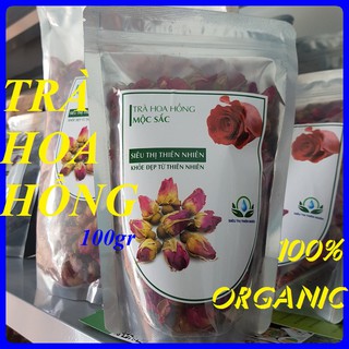 Trà Hoa Hồng nguyên bông sấy khô MỘC SẮC 100gr [Chính Hãng] Giảm cholesterol, tốt tim mạch, đẹp da, giúp ngủ ngon