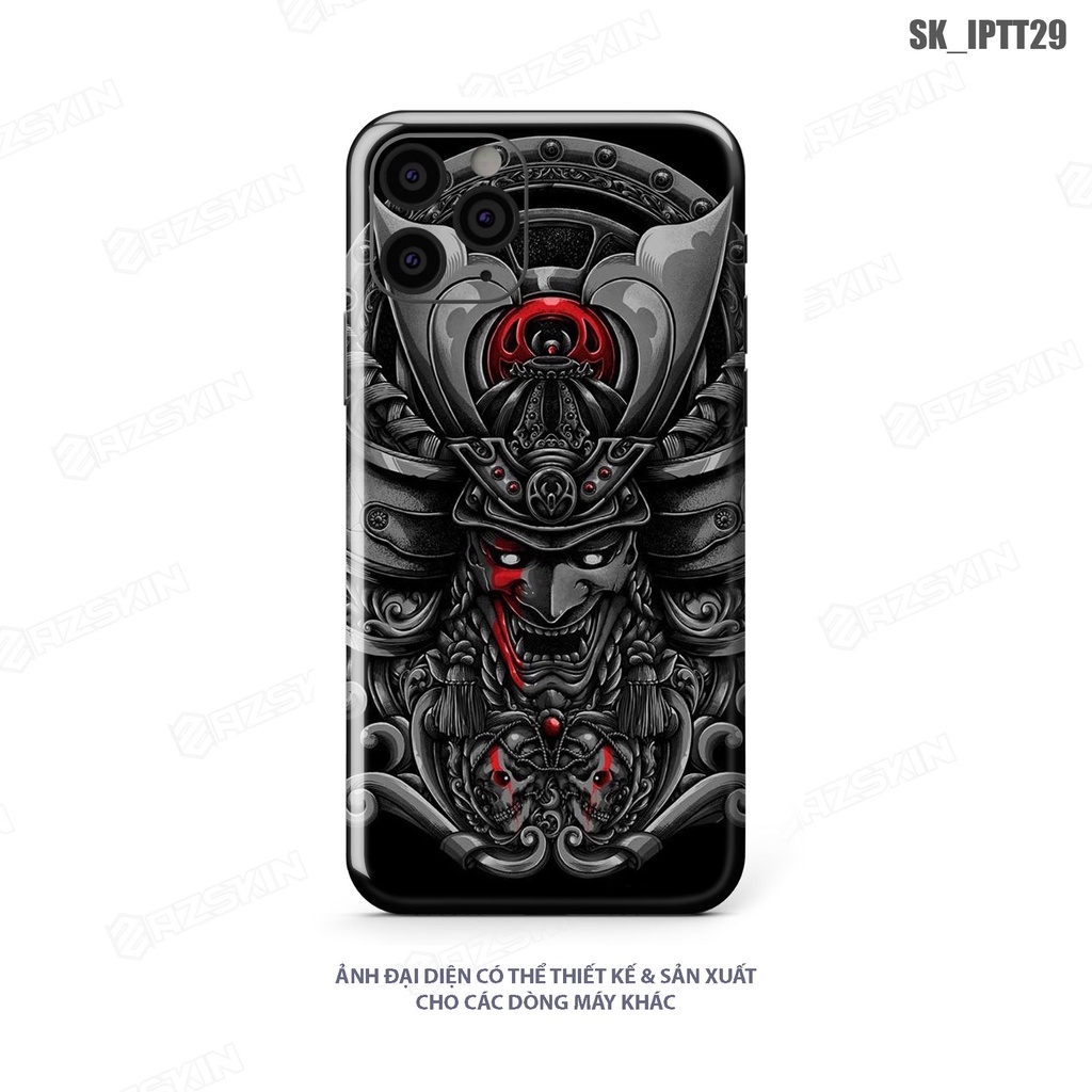 Miếng Dán Skin Dành Cho IPhone 7 - 13 Pro Max Samurai |SK_IPHTT29| Chất Liệu Nhập Khẩu, Khuôn Cắt CNC Dán Full Lưng Viền