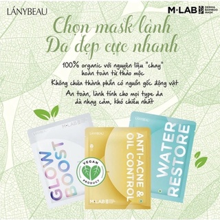 Mặt nạ sợi tre trắng da Mlab