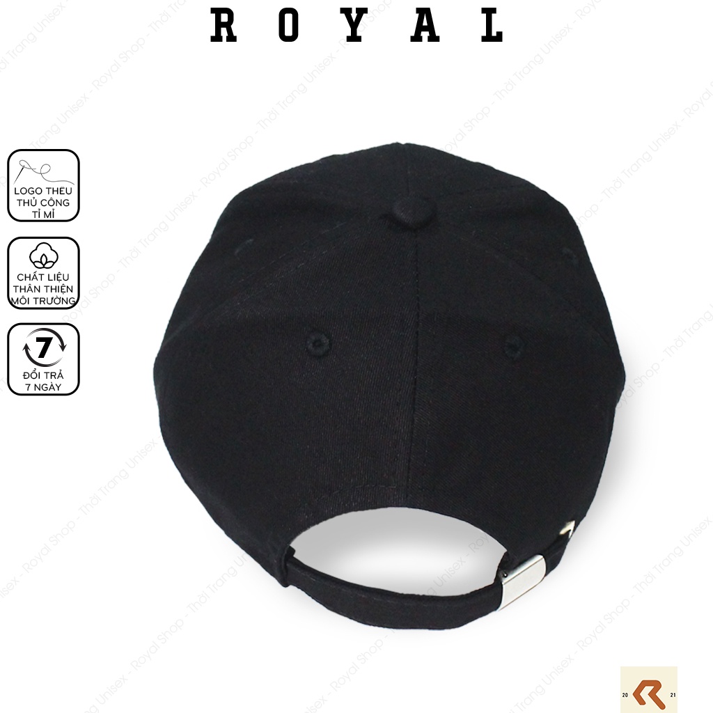 Mũ Lưỡi Trai Nón Lưỡi Trai Nam Nữ Essentials Đen Vải Kaki Nón Kết - Royal Caps