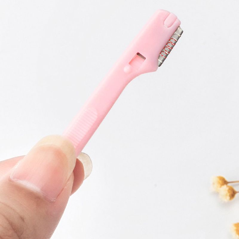 [Hàng mới về] Set 2 dao cạo lông mày mini bằng thép không gỉ siêu bền tiện dụng cho nữ