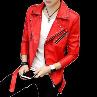áo da nam cổ vest hàng cao cấp