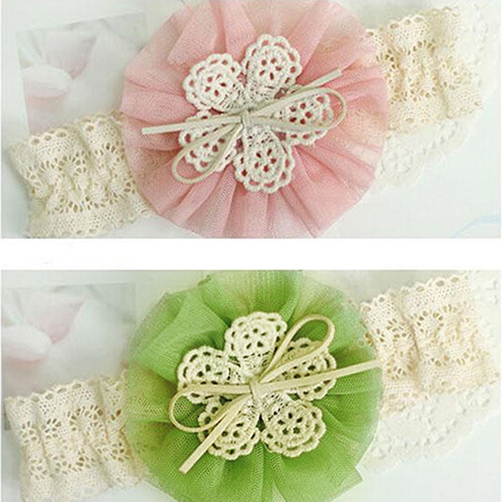 Băng Đô Đính Hoa Dễ Thương Cho Bé Gái