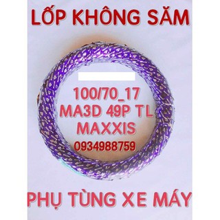 LỐP XE MÁY 100-70-17 KHÔNG SĂM MAXXIS