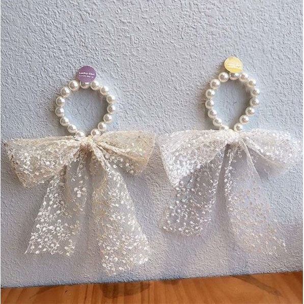 Cột Tóc Nơ Ren Phong Cách Nhã Nhặn Cho Các Bạn Nữ