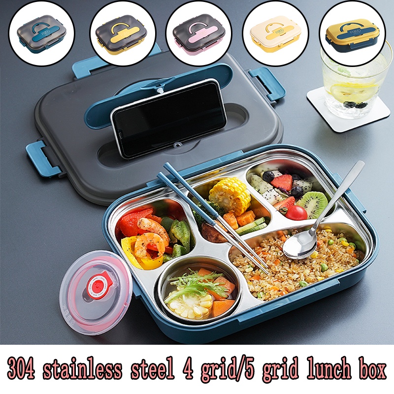 【Trong kho】Hộp Cơm Văn Phòng-Hộp Cơm Giữ Nhiệt Tầng Inox 304 Tặng Kèm Bộ Thìa Đũa Nĩa - Chén Soup A1-41