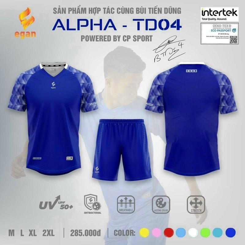 Bộ quần áo bóng đá cao cấp egan BTD04