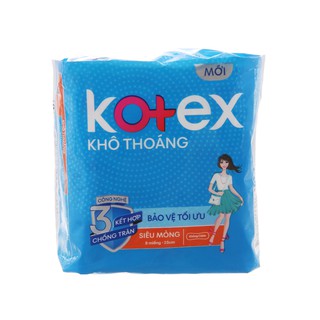 Băng vệ sinh Kotex khô thoáng không cánh 23cm 8 miếng