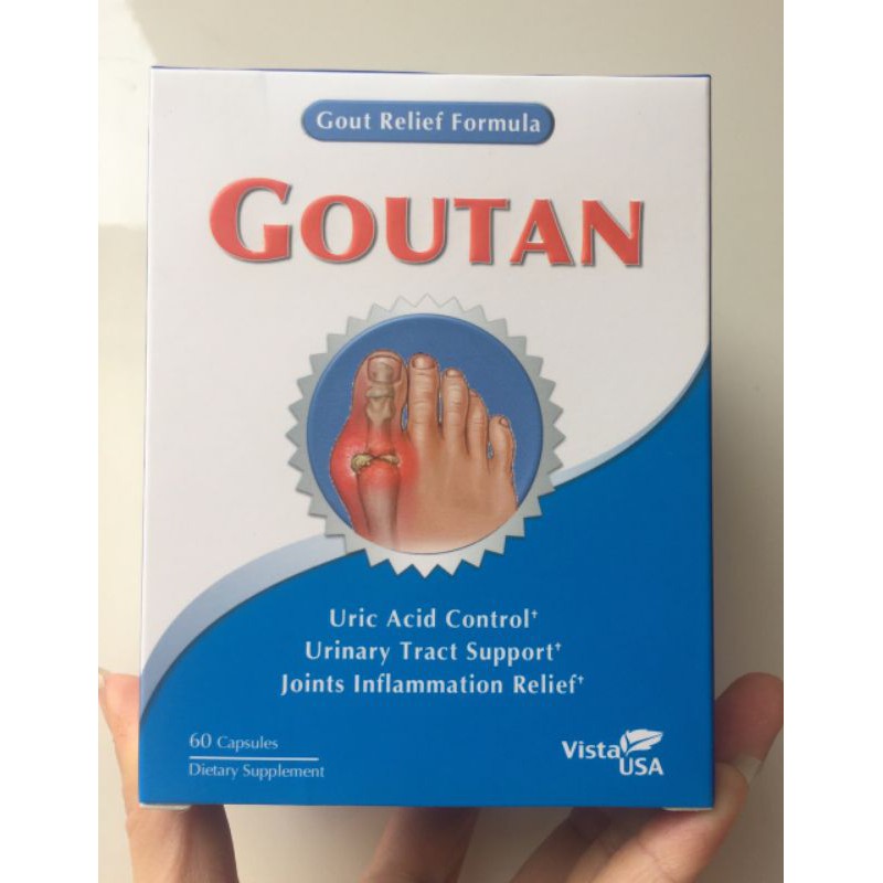 GOUTAN Hộp 60 viên của Mỹ– GIÚP HẠ  AXIT URIC, GIÚP GIẢM ĐAU CHỐNG VIÊM KHỚP, NGĂN NGỪA BỆNH GÚT TÁI PHÁT