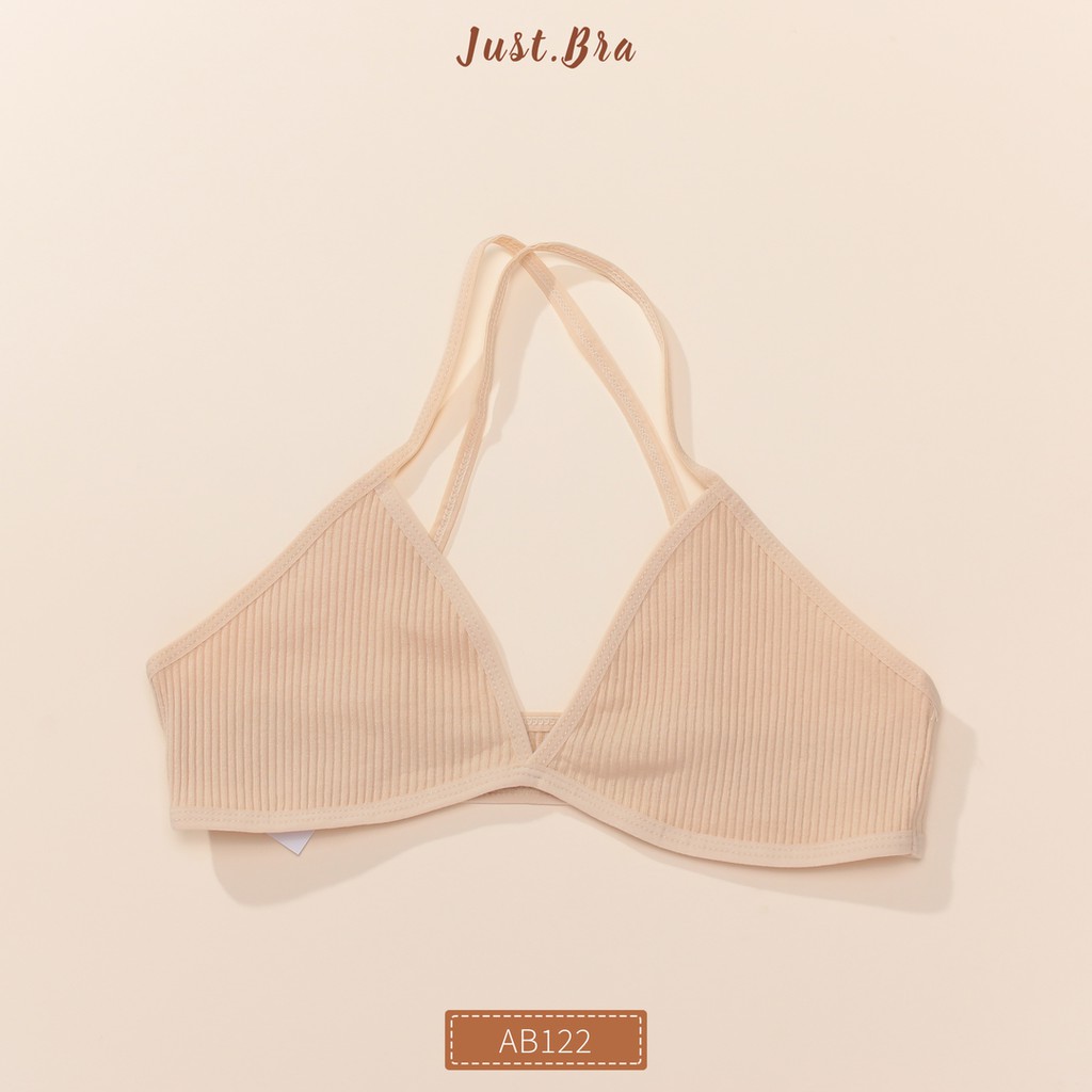 Áo ngực Just Bra thun gân không gọng không mút mỏng nhẹ AB122