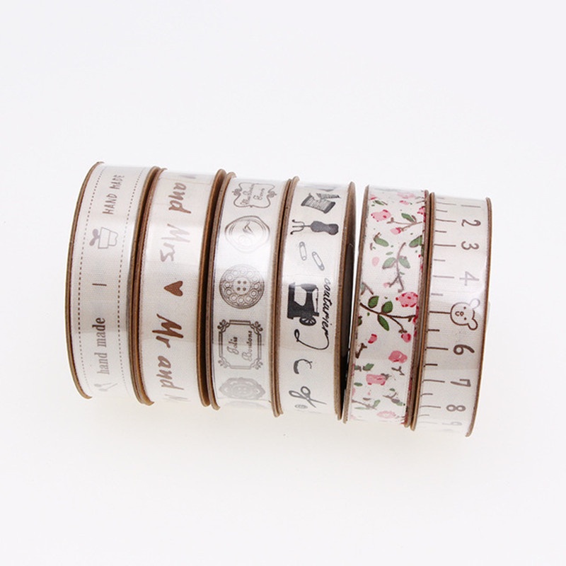 Cuộn Dây Ruy Băng Họa Tiết Chữ Mr & Mrs 10M 1.5cm Dùng Để Gói Quà Độc Đáo