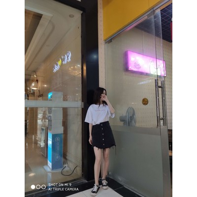 Chân váy bò ngắn cúc lệch - hàng loại 1 (kèm ảnh thật) | BigBuy360 - bigbuy360.vn