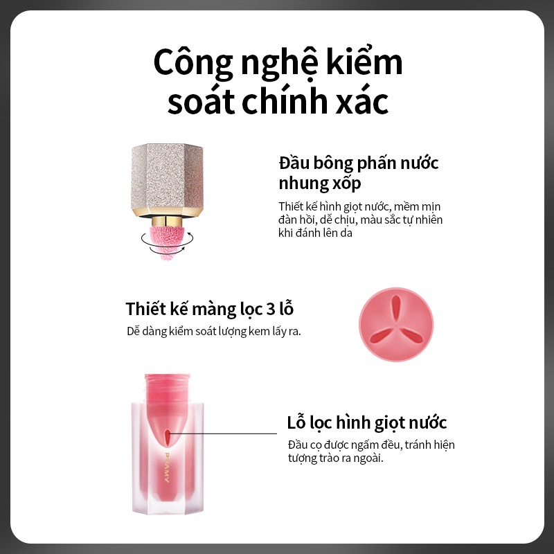 Phấn má dạng bột lỏng GEDI trang điểm tự nhiên thời trang 6ml