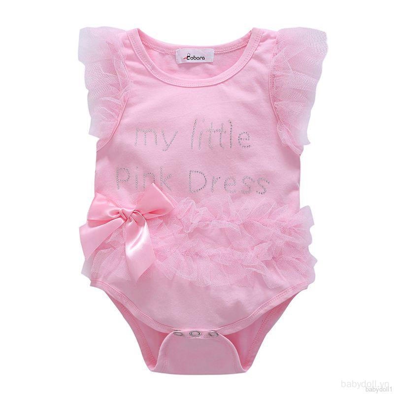 Áo liền quần Cotton In HọA TiếT Dễ Thương Cho Bé GáI
