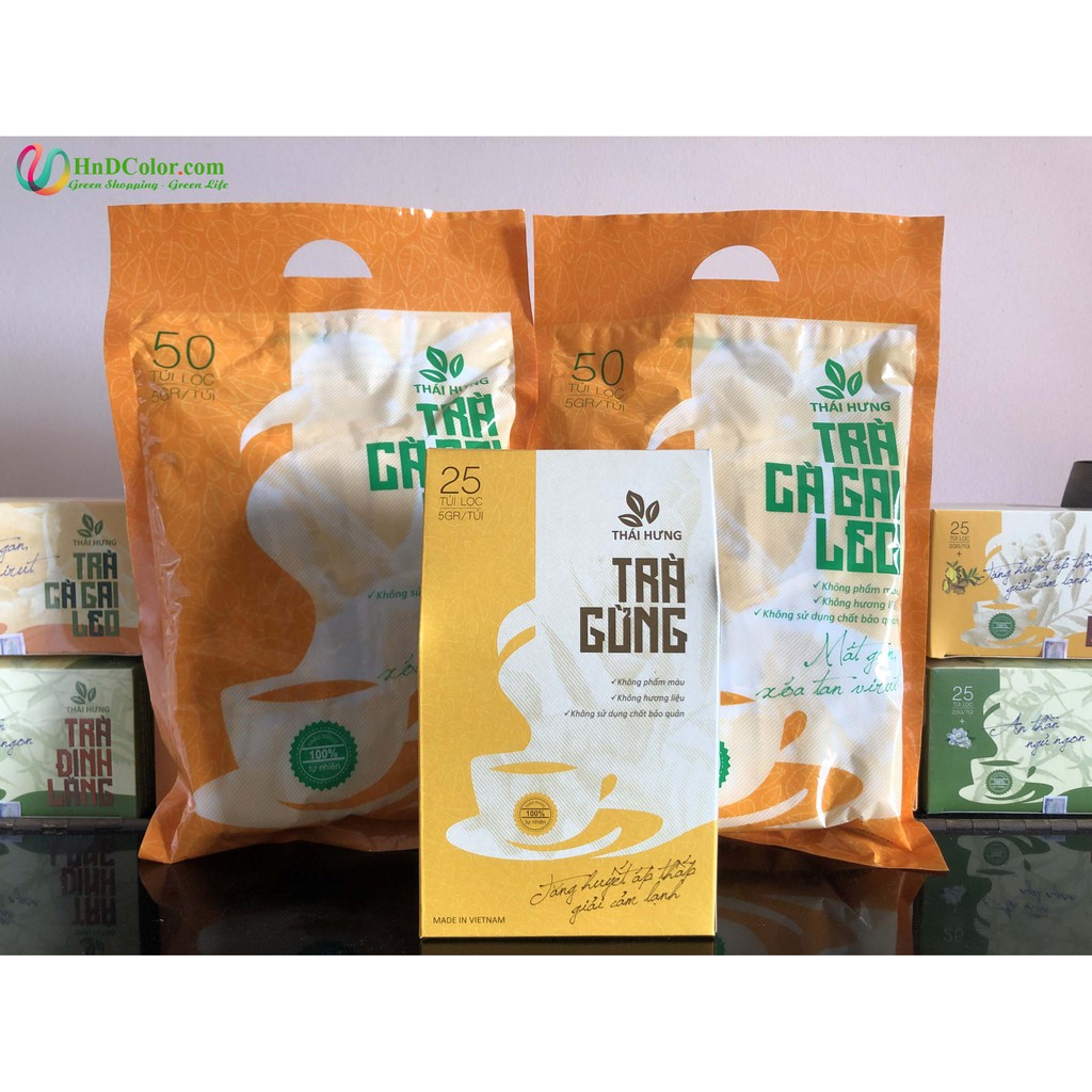 [CHÍNH HÃNG] Trà Cà Gai Leo Thái Hưng (trà thảo dược, 100% tự nhiên, dạng bịch) - mát gan xóa tan virut, giải rượu bia