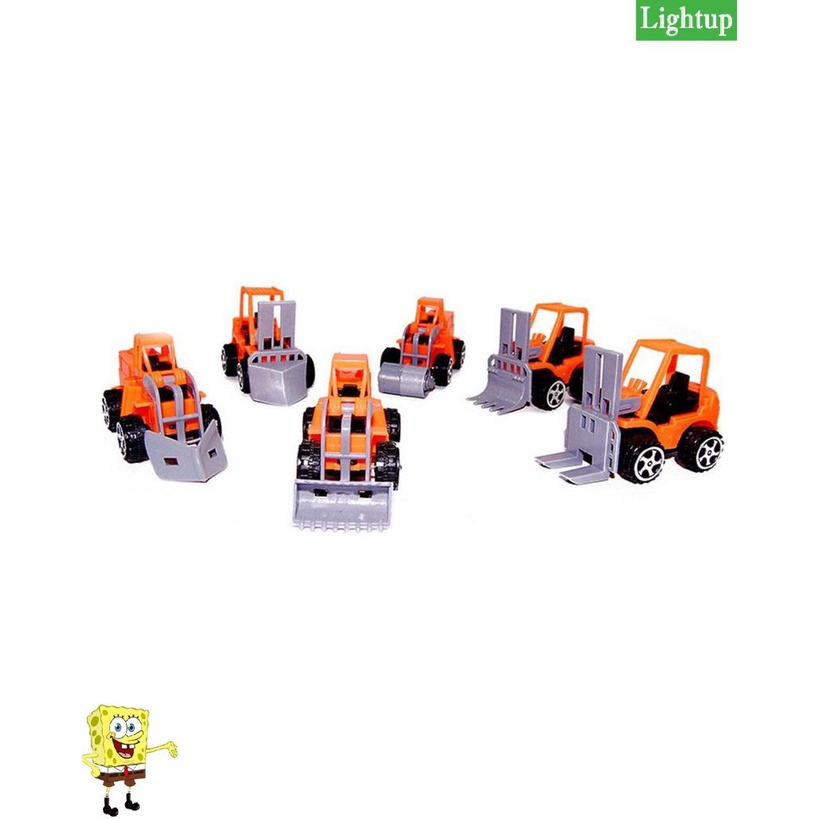 Xếp hình dành cho trẻ em Ô tô kéo xe ô tô mini xe nâng đồ chơi ô tô mô hình máy xúc Đồ chơi