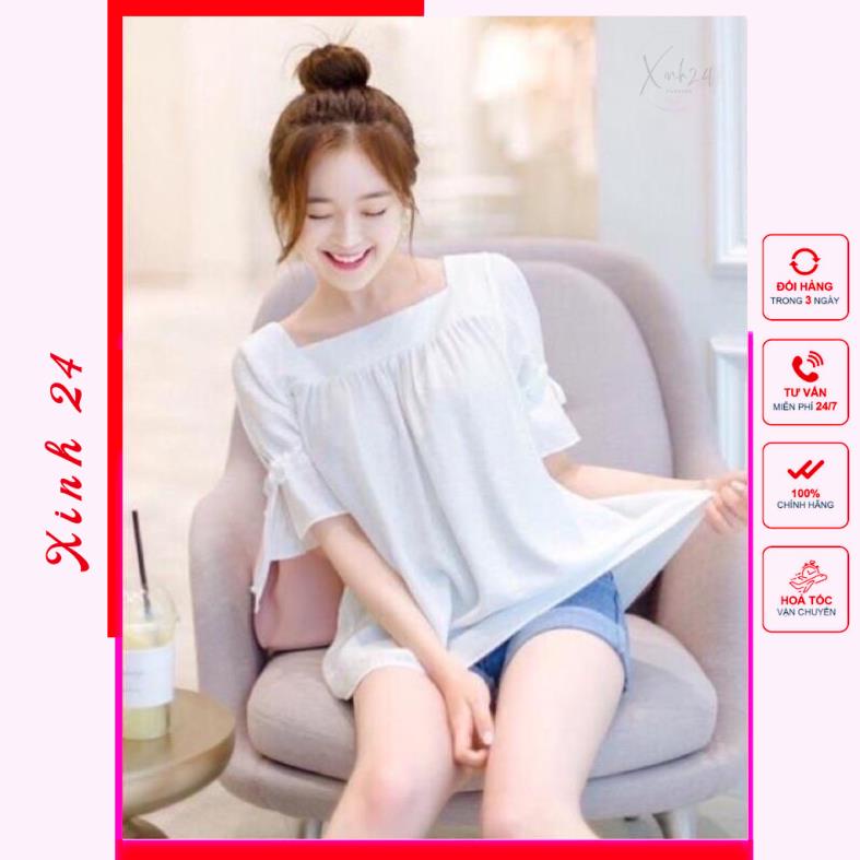Áo kiểu nữ tay cách điệu trẻ trung, phong cách Hàn Quốc | BigBuy360 - bigbuy360.vn