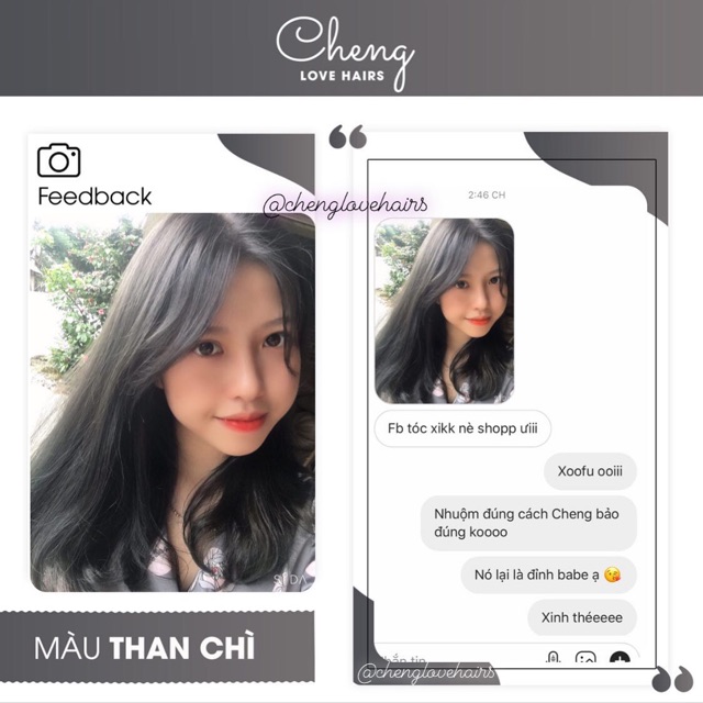 Thuốc Nhuộm Tóc Màu THAN CHÌ Không Tẩy | Chenglovehair, Chenglovehairs