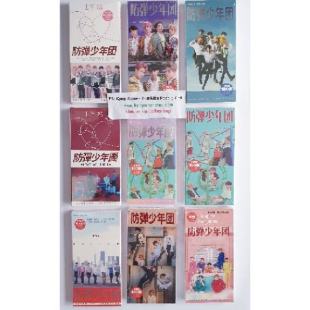 Hộp card/poscard BTS, EXO, GOT7, WANA ONE