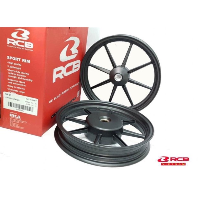 Vành đúc mâm 8 cây Rcb  click vario pcx 1.85 2.15/14inches CHÍNH HÃNG RACINGBOY