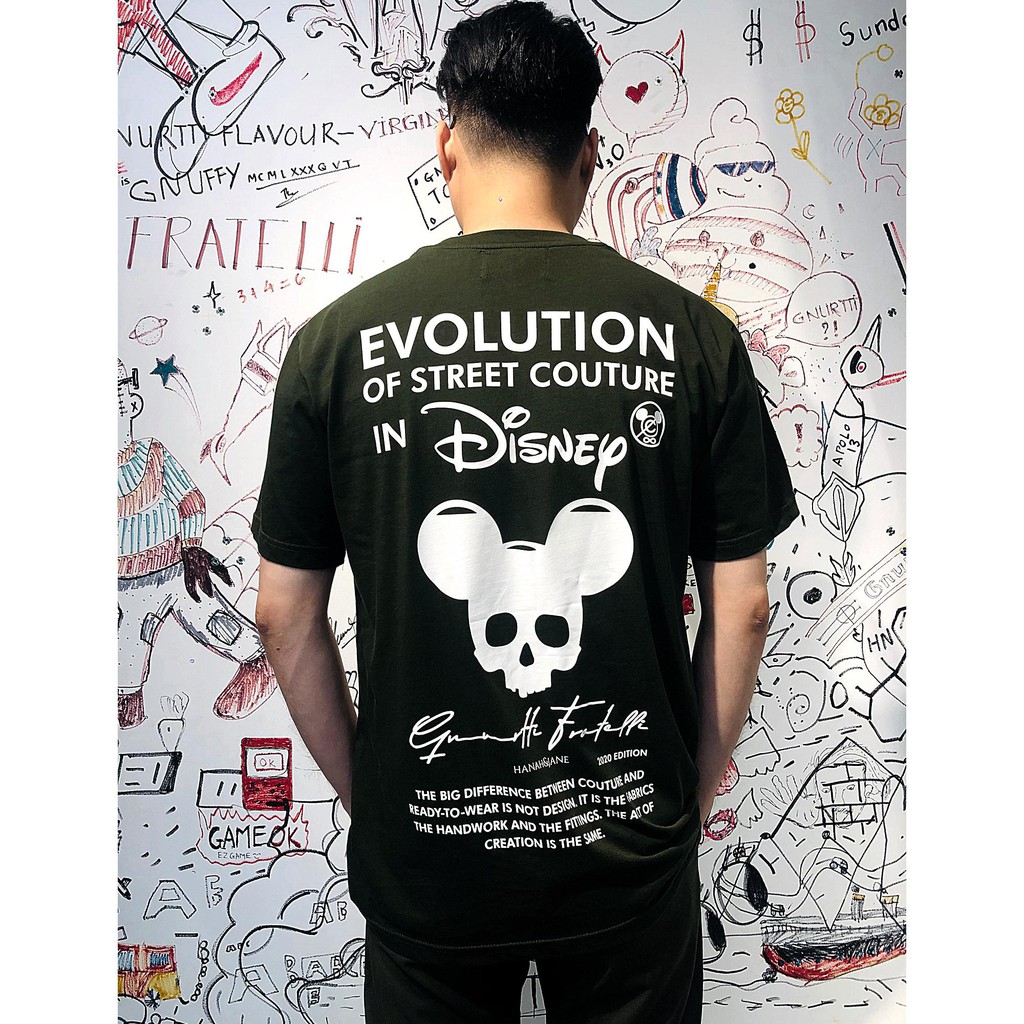 Áo thun nam T-shirt in hoạ tiết màu xanh rêu đậm - Chính hãng Museo Gnurtti