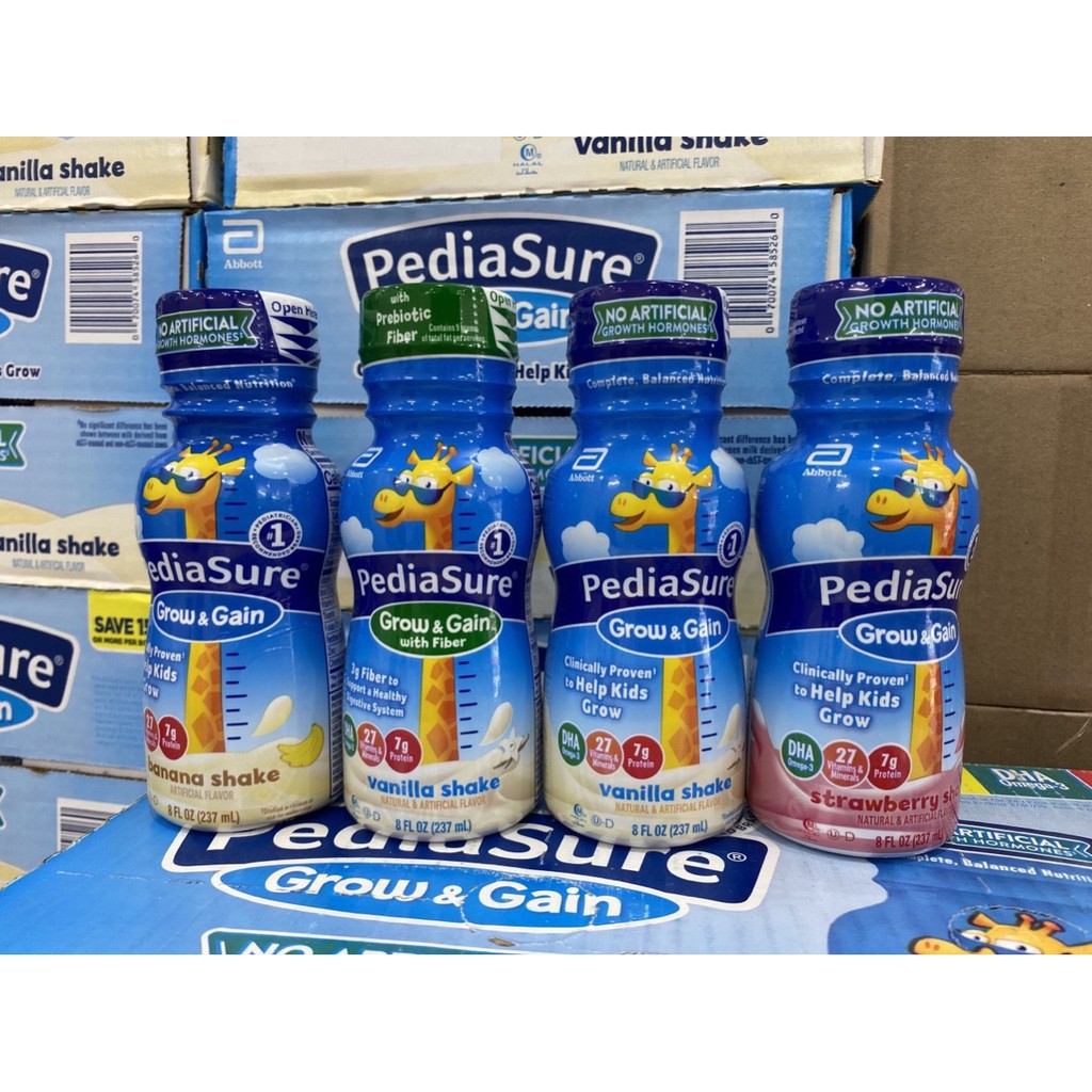 Combo 6 chai Sữa nước Pediasure 237ml Mỹ nhập khẩu - Phát triển toàn diện cho trẻ 1-13 tuổi