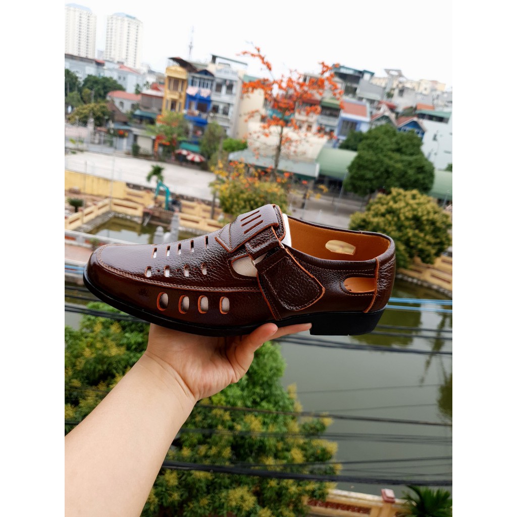 Giày lười nam, giày Rọ Nam Da Bò Cao Cấp Đế Khâu Đi Mùa Hè Thoáng Mát Êm Ái Thoái Mái Tự Nhiên - Bảo Hành 24 Tháng