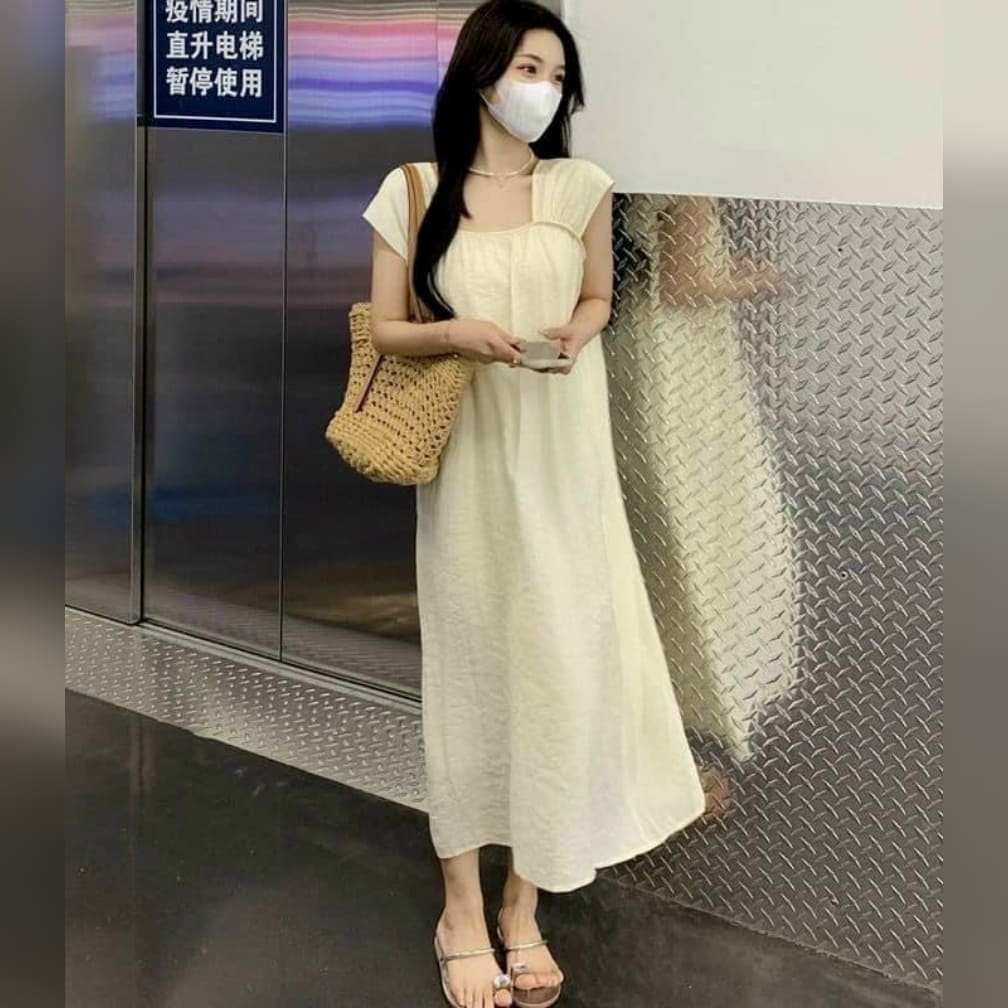 Đầm Bầu Váy Bầu Mùa Hè Sát Nách Tay Hến Dáng Dài Đi Biển Mặc Ở Nhà Xinh Xắn HD2703 Honey Mommy HD1607 Honey Mommy