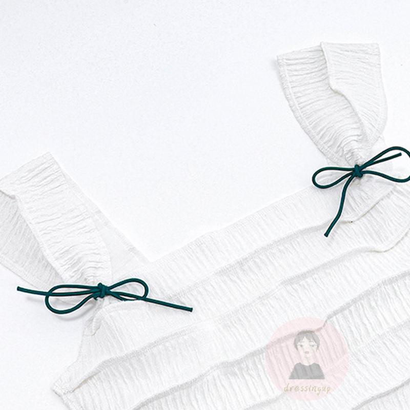 Áo Tank Top Cổ Vuông Màu Sắc Cột Dây Thời Trang Quyến Rũ Cho Nữ