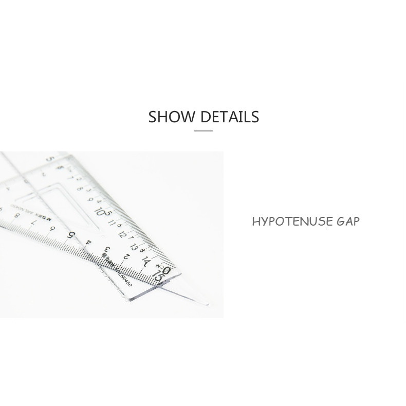 Bộ 4 thước đo M&G màu đen trong suốt  ARLN0450