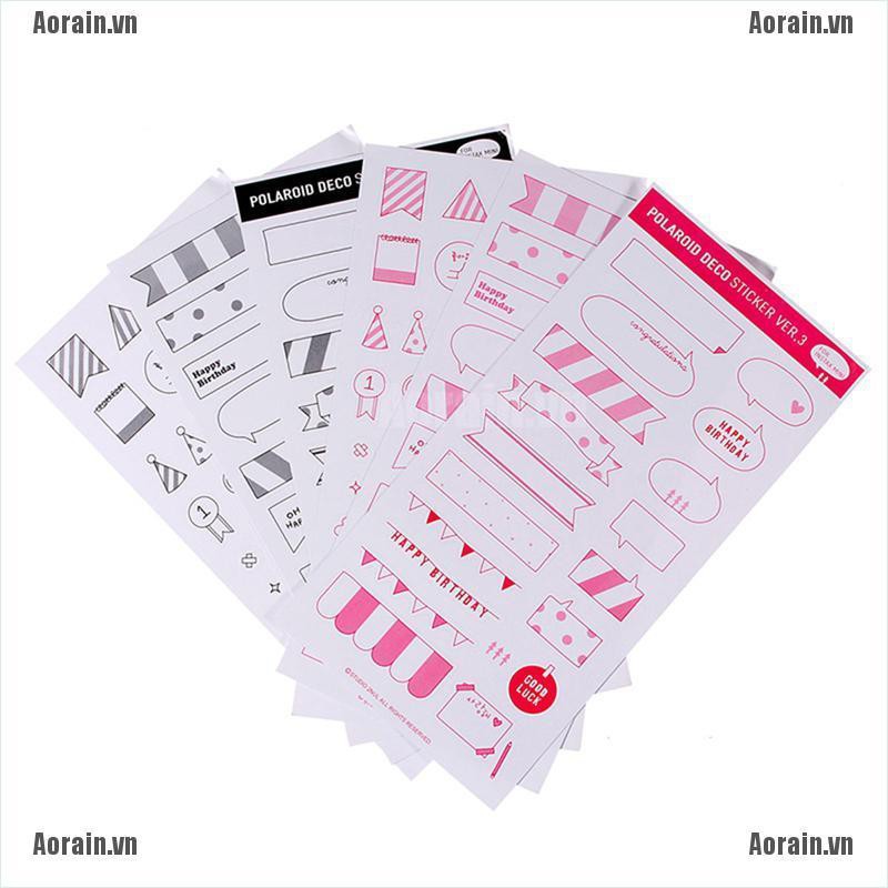 Bộ 6 Miếng Dán Tự Dính Trang Trí Sổ Tay Xinh Xắn