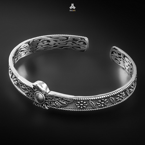 Vòng tay bạc nam, nữ HeliSilver Eagle Cuff VTBN0117