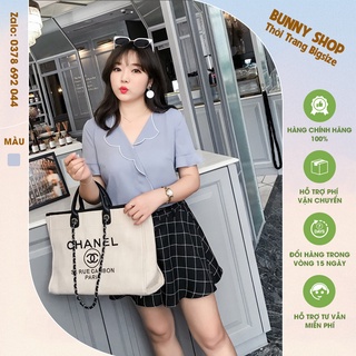 ABEO011 - Áo cổ lượn sóng tay loe cho người béo mập, mũm mĩm bigsize che bụng mỡ cho người từ 40kg - 130kg