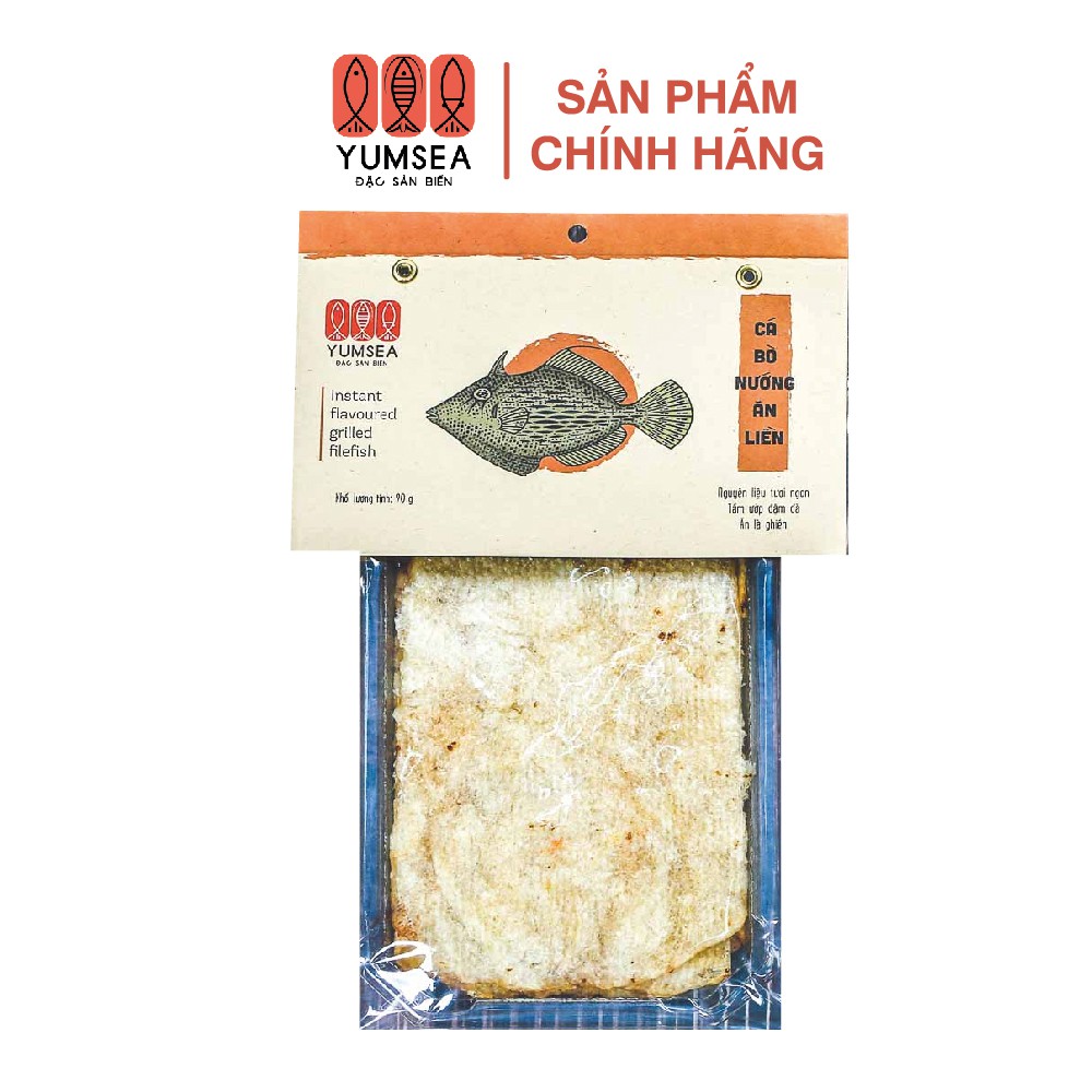 Cá bò nướng miếng ăn liền, bịch 90g hút chân không, Yumsea - Đặc Sản Biển