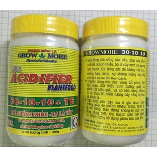 Phân bón lá growmore acidifier npk 30-10-10 100 gram