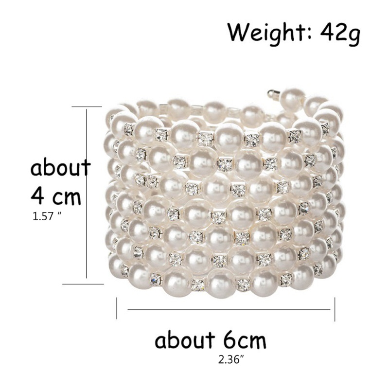 Flgo Vòng Tay Đính Kim Cương Giả Và Ngọc Trai Cho Cô Dâu