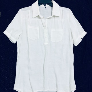 Áo Sơmi trắng ngắn tay phom rộng nữ nhiều mẫu