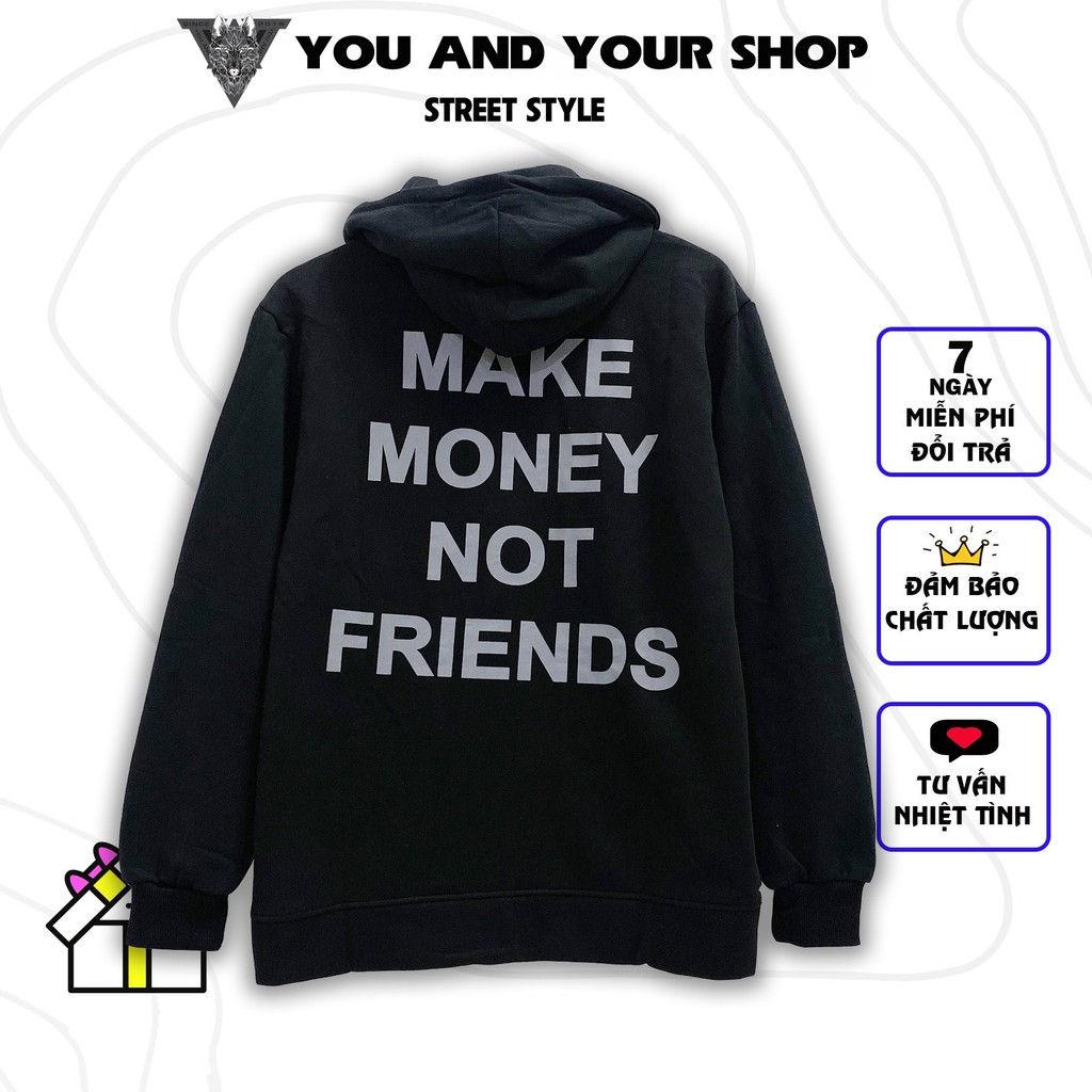 Áo Khoác Nỉ Nam Nữ - Áo Hoodie Lót Nỉ Bông YAYSHOP Dáng Rộng Unisex Hàn Quốc MONEY phản quang | BigBuy360 - bigbuy360.vn