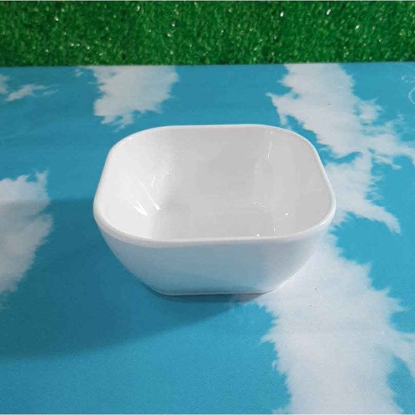 Chén vuông CV20 Horace nhựa Melamine màu trắng sáng Cao Cấp- Sang trọng
