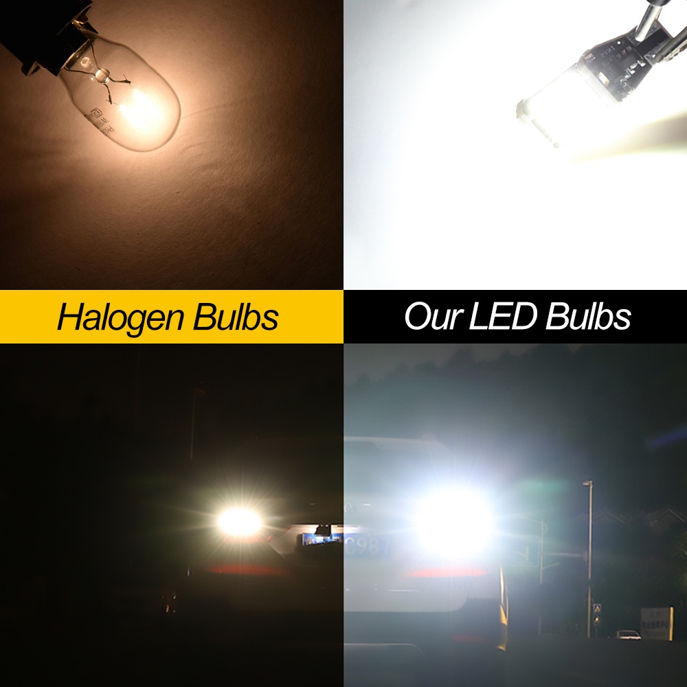 Set 2 Đèn led canbus t 15 4014 45 smd Ánh Sáng Trắng Chống Sương Mù Cho Xe Hơi